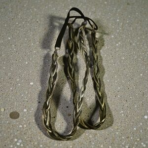 2 Elegant Twisted Gold and Silver Necklaces